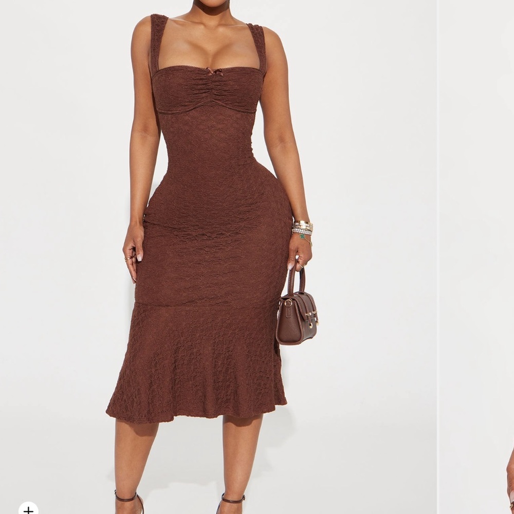 Anna Chocolate Midi Dress